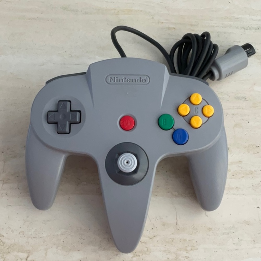 Nintendo 64 Controller N64 For Parts Or For Repair Not Working Grey Broken